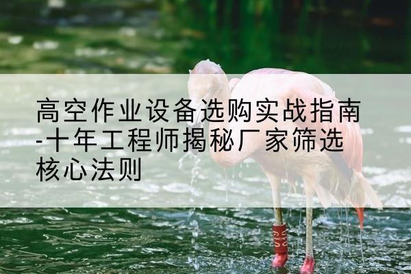 革吉剪叉式升降机厂家-高空作业设备选购实战指南-十年工程师揭秘厂家筛选核心法则