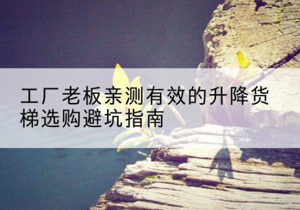 革吉升降货梯怎么选-工厂老板亲测有效的升降货梯选购避坑指南